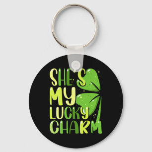 She's My Lucky Charm Funny St Patricks Day Couple  Keychain