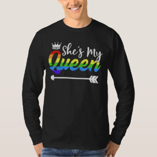 She's My Queen Gay Girlfriend Outfit Matching Lesb T-Shirt