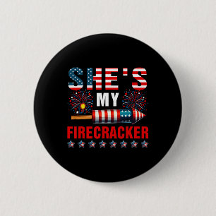 She's My Sparkler 4th Of July Fireworks Lover Cost 2 Inch Round Button