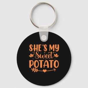 She's My Sweet Potato Autumn Thanksgiving Couples Keychain