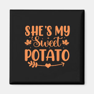 She's My Sweet Potato Autumn Thanksgiving Couples  Magnet