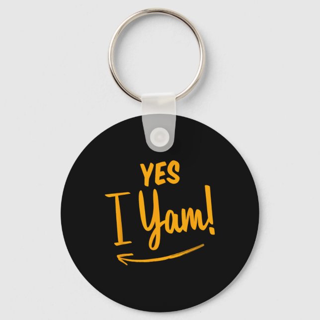 She's My Sweet Potato I Yam Matching Couple Thanks Keychain (Front)