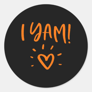 Shes My Sweet Potato I Yam Set Couples Thanksgivin Classic Round Sticker