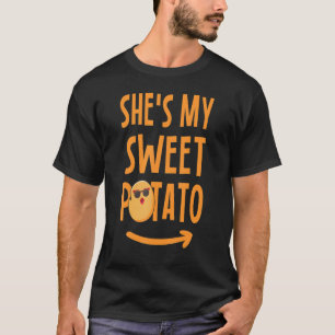 She's My Sweet Potato I Yam Thanksgiving Couples M T-Shirt