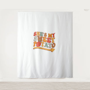 She's My Sweet Potato I YAM Thanksgiving Couple's  Tapestry