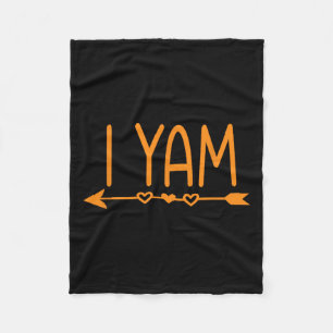 She's My Sweet Potato I Yam Thanksgiving Matching  Fleece Blanket