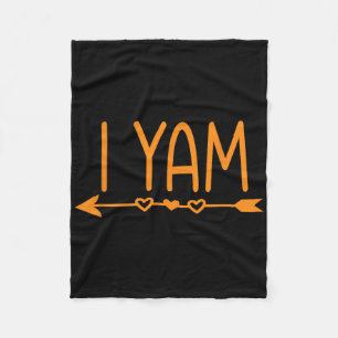 She's My Sweet Potato I Yam Thanksgiving Matching  Fleece Blanket