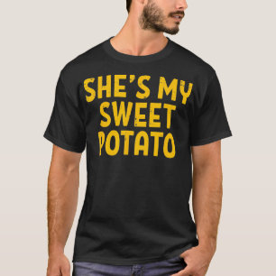 Shes My Sweet Potato Matching Couples Halloween Th T-Shirt