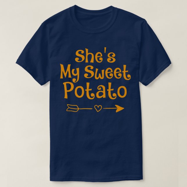 She's My Sweet PotatoI YAM Couple's Matching Thank T-Shirt (Design Front)