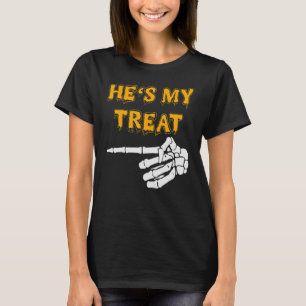 She's My Trick He's My Treat Cute Matching Couples T-Shirt