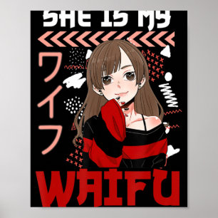 She's My Waifu He's My Senpai Anime Manga Couples  Poster