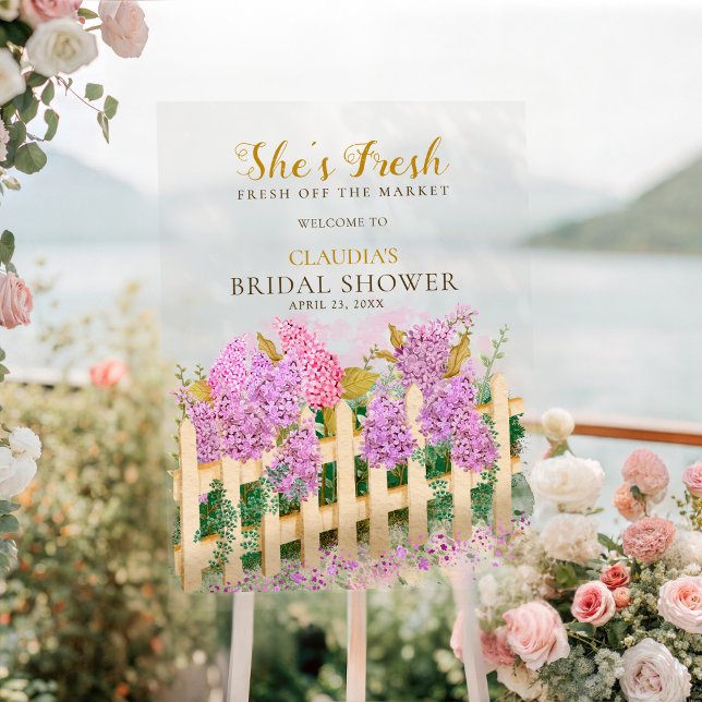 She's Off Market Elegant Script Bridal Welcome  (Créateur téléchargé)