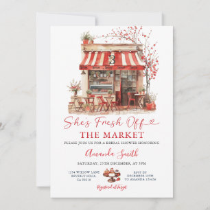 She's off the Market Bakery Market Bridal Shower Invitation