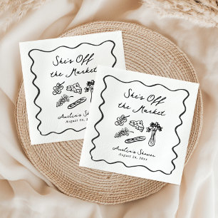 She's Off the Market Bold & Whimsical Hand Drawn Napkin