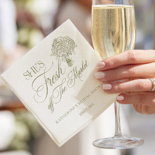 She's Off The Market Bridal Paper Napkin