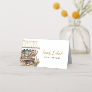 She's Off The Market Bridal Shower Food Label  Appointment Card