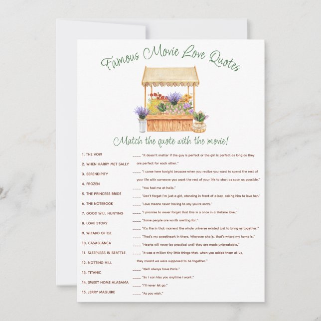 She's Off the Market Bridal Shower Game Invitation (Front)