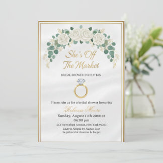 She's Off The Market Bridal Shower Invitation