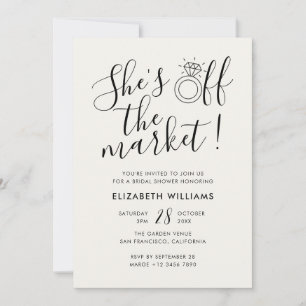 She's Off The Market Bridal Shower Invitation
