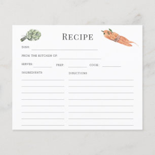She's Off the Market Bridal Shower Recipe Card