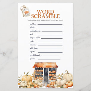 She's Off The Market Fall Pumpkin Word Scramble