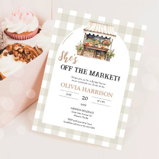 She's Off the Market Farmers Market Bridal Shower Invitation