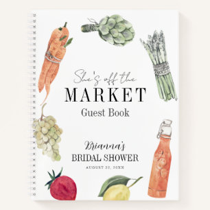 She's Off the Market Farmers' Market Bridal Shower Notebook