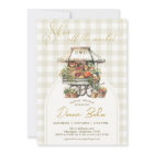 She's Off the Market Gingham Bridal Shower Invite