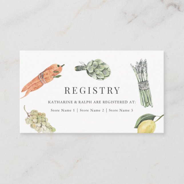 She's Off the Market Wedding Gift Registry Enclosure Card (Front)