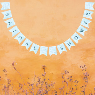 She's On Cloud 9 Dreamy Sky Blue Bridal Shower  Bunting Flags