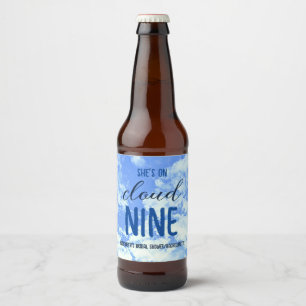 She's On Cloud Nine! Bridal Shower/Bachelorette Beer Bottle Label