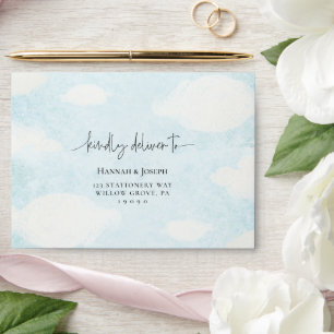 She's on Cloud nine Bridal shower envelope