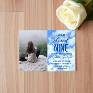 She's On Cloud Nine! Bridal Shower Invitation