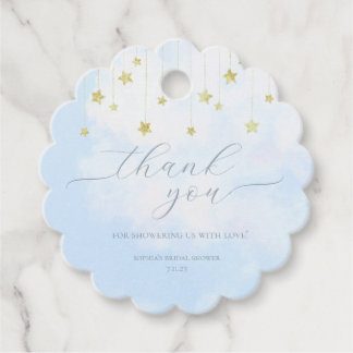 She's On Cloud Nine Bridal Shower Party Favour Tag