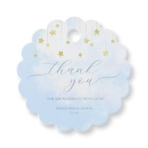 She's On Cloud Nine Bridal Shower Party Favour Tag