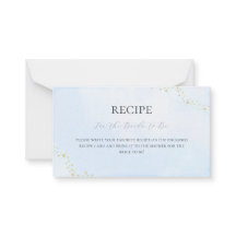 She's On Cloud Nine Bridal Shower Recipe Card