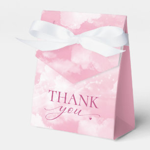 She's On Cloud Nine Pink Bridal Shower Favor Box