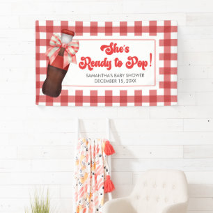 She's Ready to Pop Baby Shower  Banner