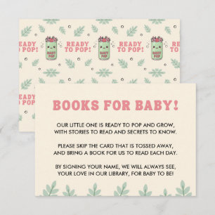 She's Ready to Pop Baby Shower Boho Kawaii Soda Enclosure Card
