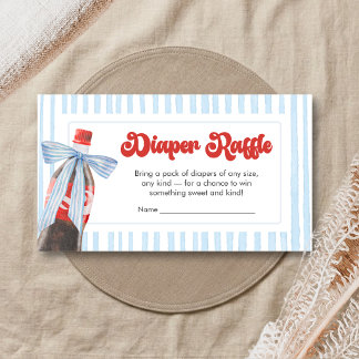 She's Ready to Pop Baby Shower Diaper Raffle Enclosure Card