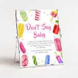 She's Ready to Pop Baby Shower Don't Say Baby Poster<br><div class="desc">Make your event special with this Girl Baby Shower with our cute and lovely printable Don't Say Baby Sign featuring adorable Popsicle Shower theme. Download,  personalize,  and create lasting memories with this perfect touch for your joyous celebration!

BS783</div>