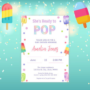 She's Ready to Pop Baby Shower Invitation 