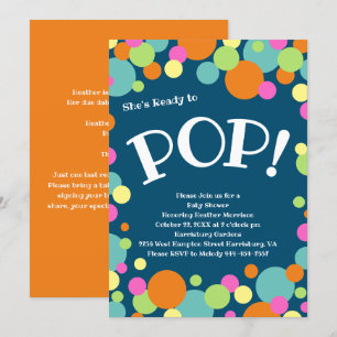 She's Ready to Pop Baby Shower Invitation