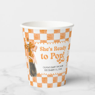 She's Ready to Pop Baby Shower Paper Cups