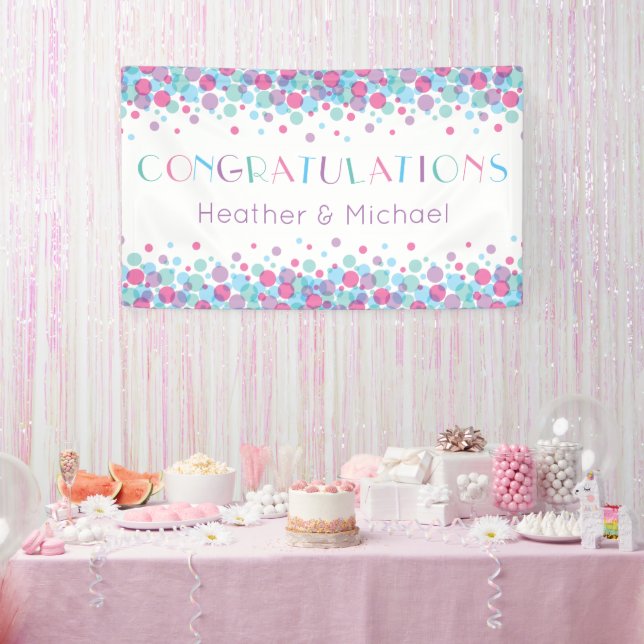 She's Ready to Pop Baby Shower Polka Dots Banner (Party)