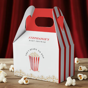 She's Ready To Pop Baby Shower Popcorn Favor Box