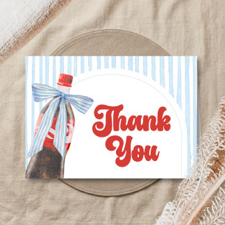 She's Ready to Pop Baby Shower Thank You Card