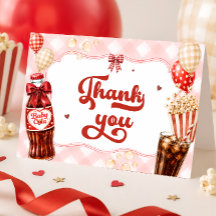 She's Ready to Pop Baby Shower Thank You Card
