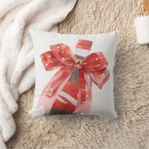 She's Ready to Pop Baby Shower Throw Pillow