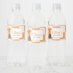 She's Ready to Pop Baby Shower Water Bottle Label